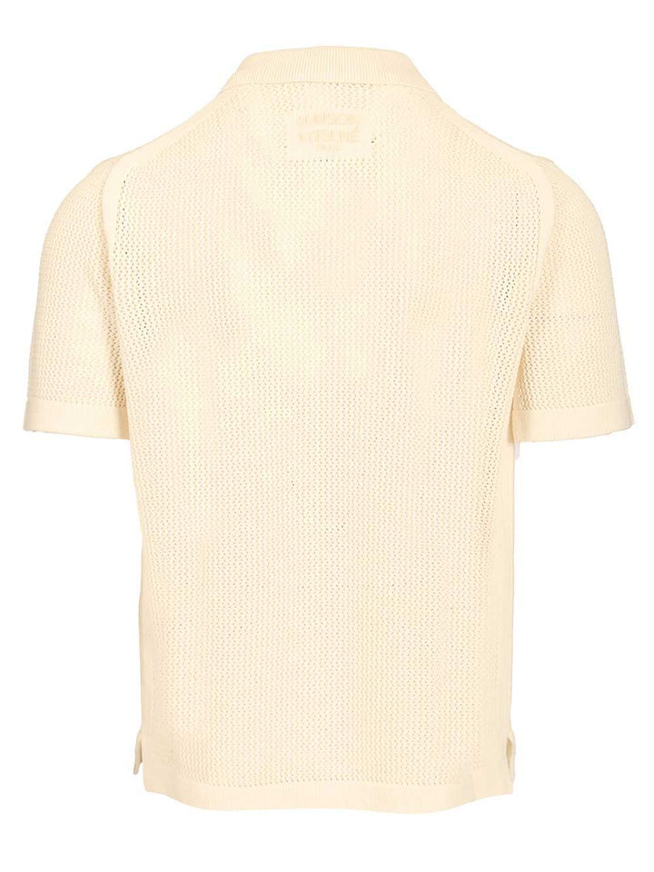 Maison KitsunÉ Short-Sleeved Cardigan Knitwear - Bianco | 2de02429addf06a705c8dd3a22d46d1f458a7fdc