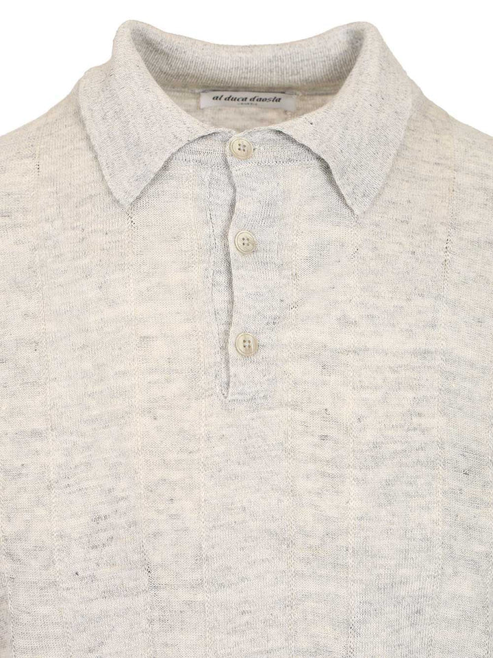 Al Duca D'Aosta Ribbed Polo shirt - Grey | 74782ccc3a5231797a569c1912af070bc28bc575