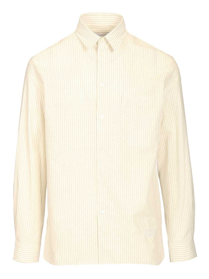 Maison KitsunÉ Striped Oversize Shirt Shirts - Bianco | 7289878d2abc51263cf4056ebf2a9421aae6994f
