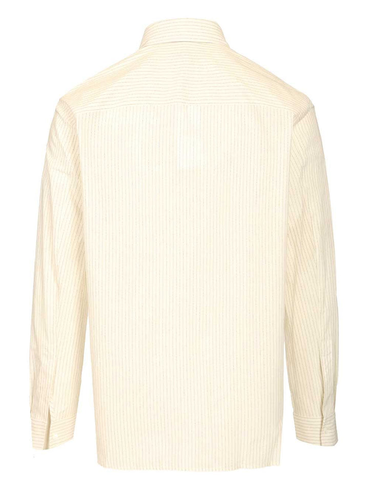 Maison KitsunÉ Striped Oversize Shirt Shirts - Bianco | ceb86307fa3d04cd2dc0a8676793426502468b4c