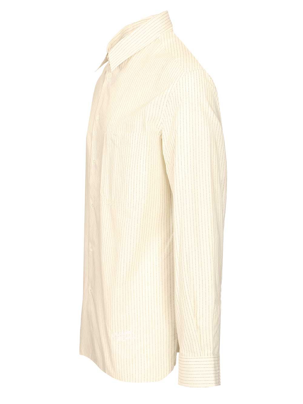 Maison KitsunÉ Striped Oversize Shirt Shirts - Bianco | f1a9cac5abdc99bc12cf022b2cb53386f1b6e66c