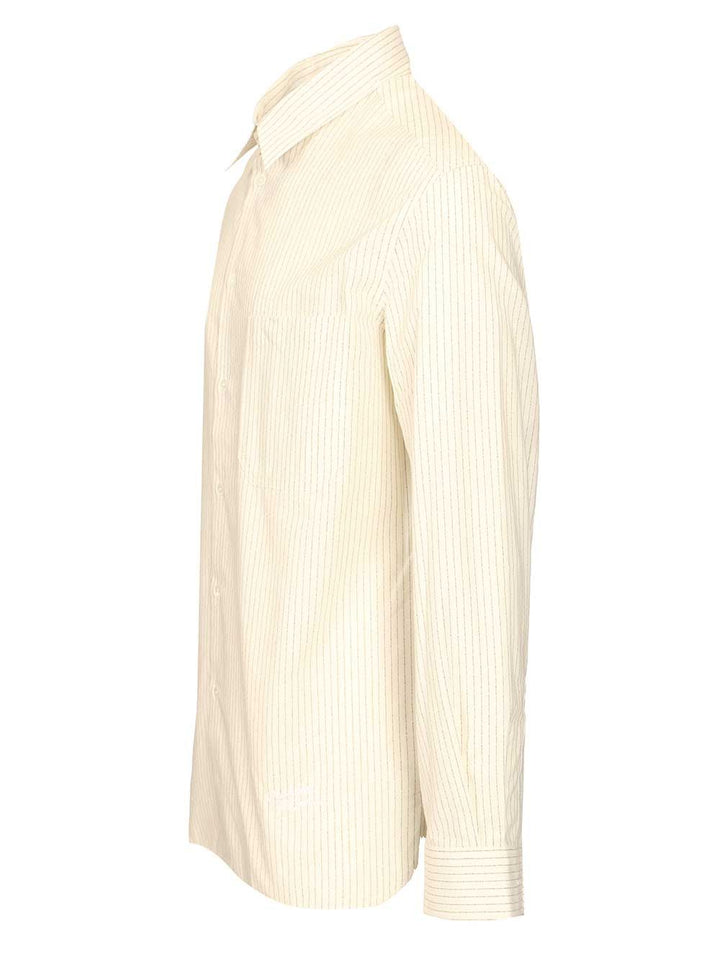 Maison KitsunÉ Striped Oversize Shirt Shirts - Bianco | f1a9cac5abdc99bc12cf022b2cb53386f1b6e66c