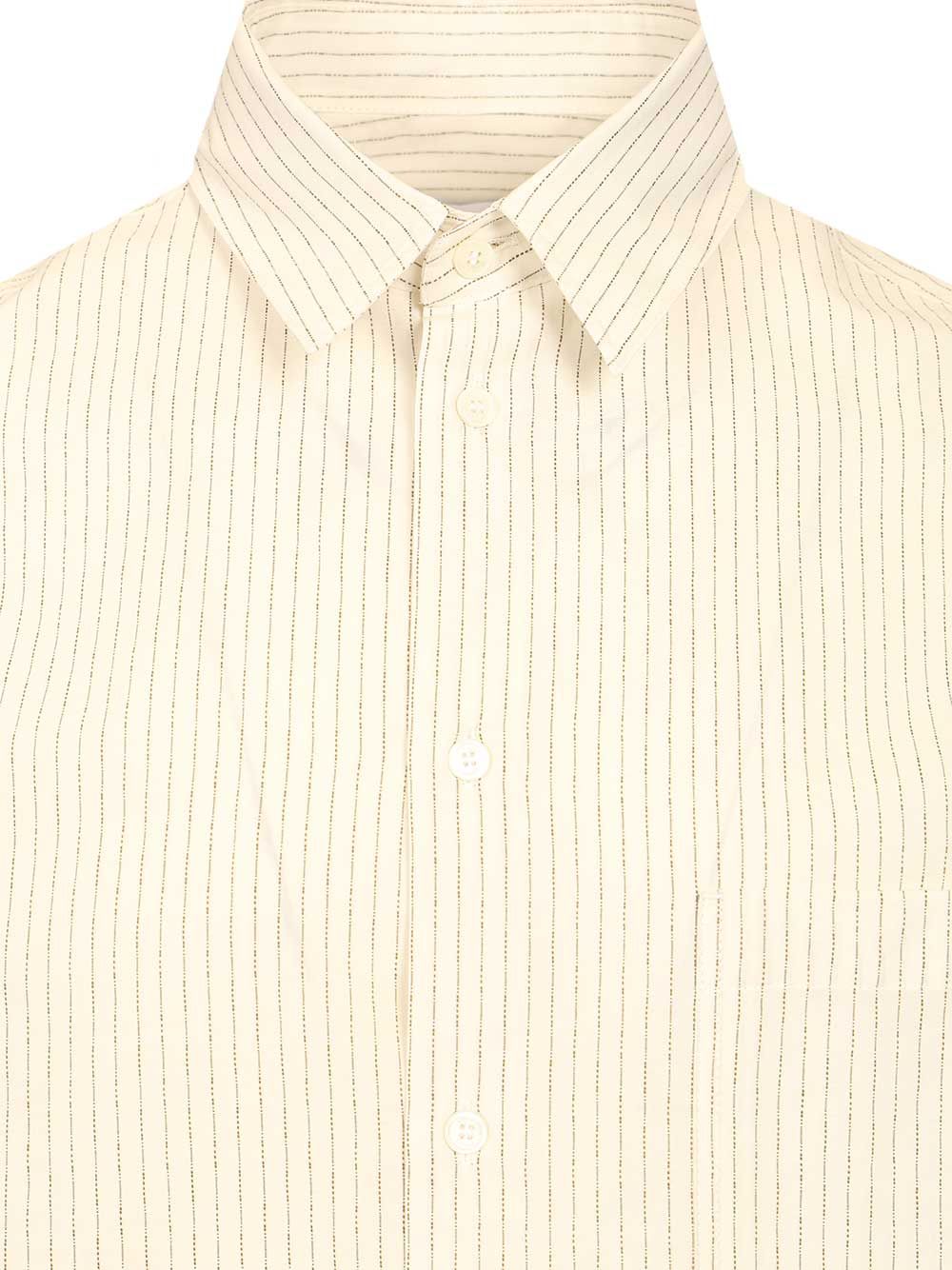 Maison KitsunÉ Striped Oversize Shirt Shirts - Bianco | f9f26aef27c4d0bc82c51fcf4de01ceba3e50f28