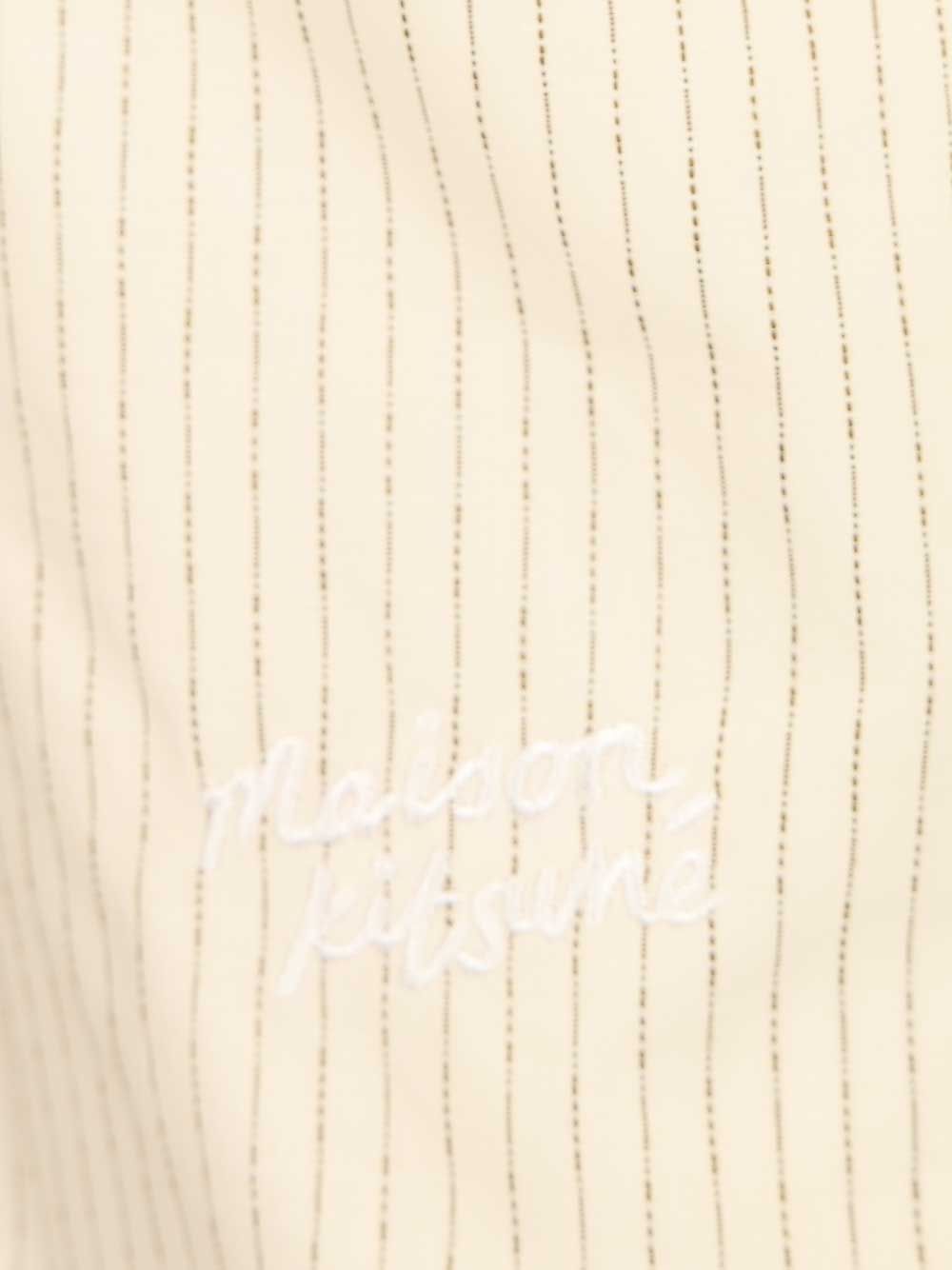 Maison KitsunÉ Striped Oversize Shirt Shirts - Bianco | 810579836fe2f1b7306a6a8964763b232ce84b8f