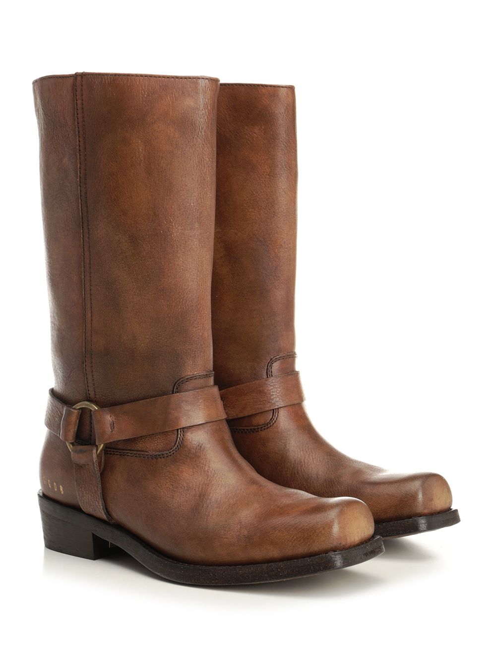 Golden Goose Deluxe Brand High Biker Boots Scarpe basse - Marrone | a3228bc0ed17874bf0f04e1d2a6777da86f8c202