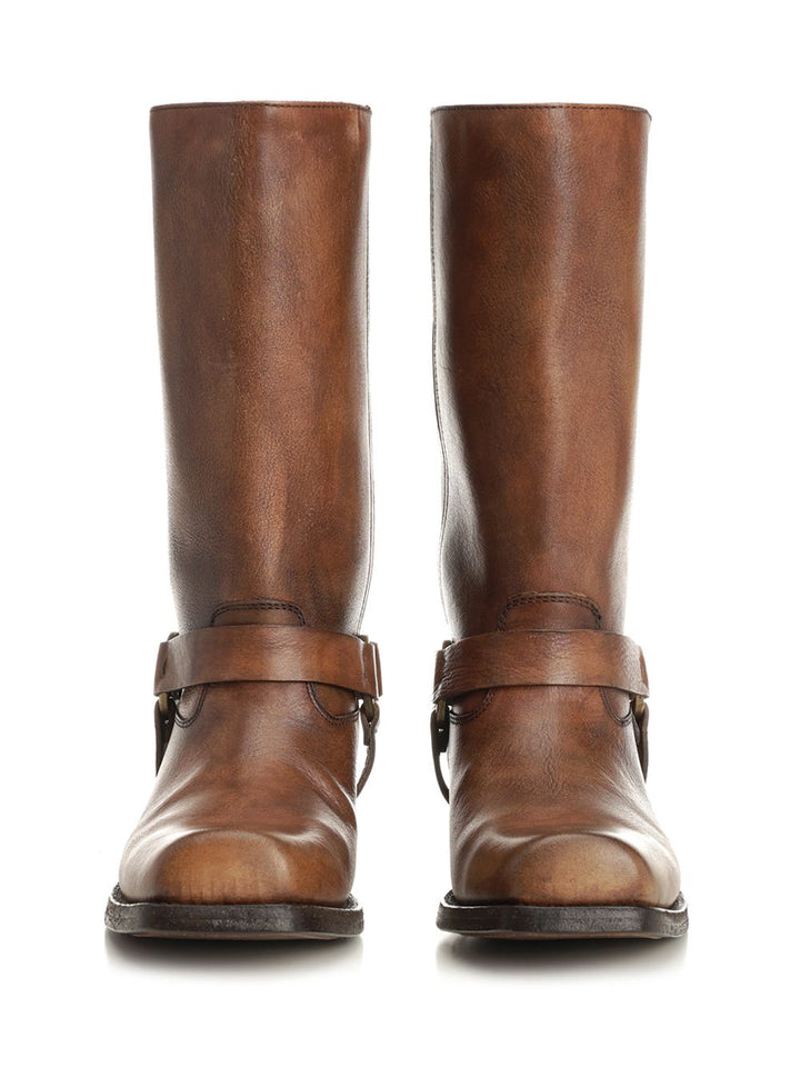 Golden Goose Deluxe Brand High Biker Boots Scarpe basse - Marrone | 91ad9ac340a04614ac739e5d119ab6fe2f143cd6