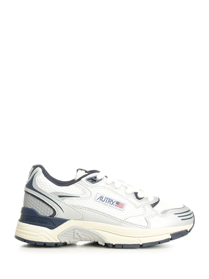 Autry  Hyperway Sneaker In Mesh And Suede Sneakers - Silver | 95b0bc98a0d4b1f2e832874b13301a852e91973e