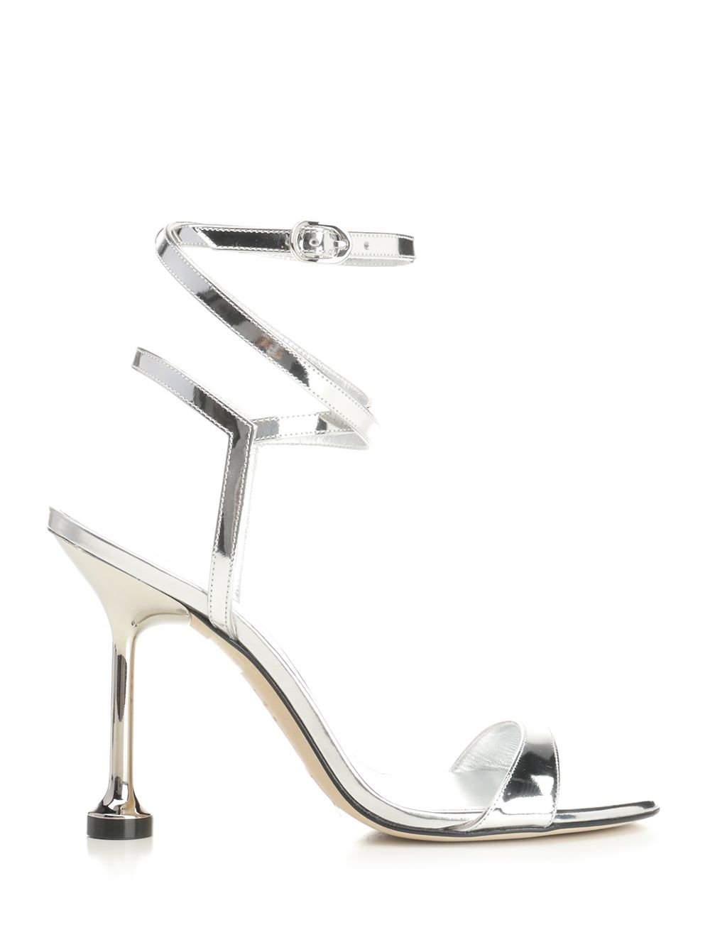 Stuart Weitzman Nudistini Wrap 100 Sandali - Silver | 8a08fb5f0b68d23d1fa72af28b3249f4b654847f