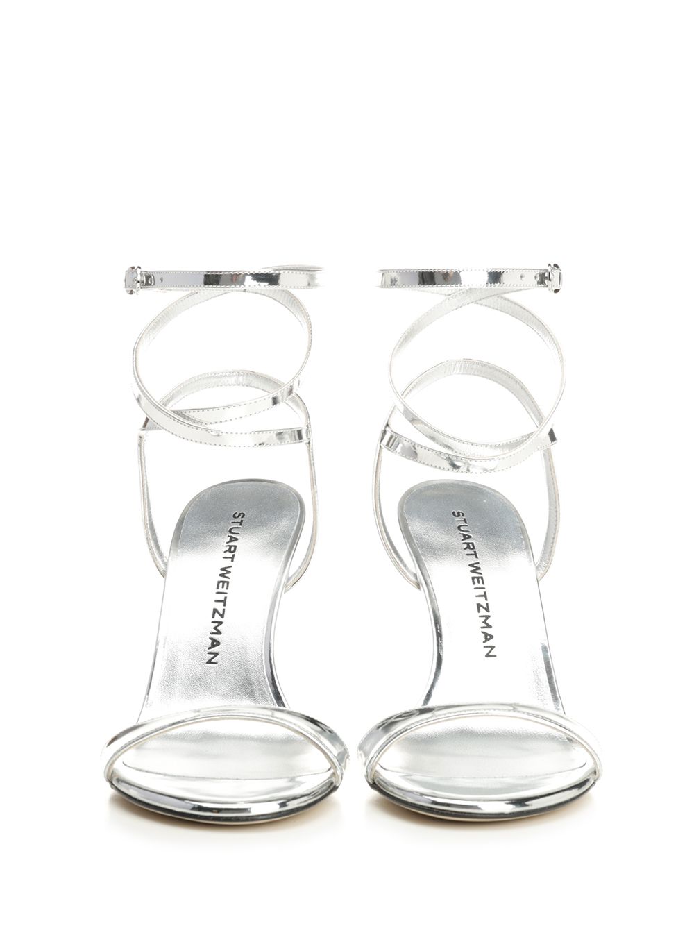 Stuart Weitzman Nudistini Wrap 100 Sandali - Silver | add374445213f5140308563467a8944ede182a00