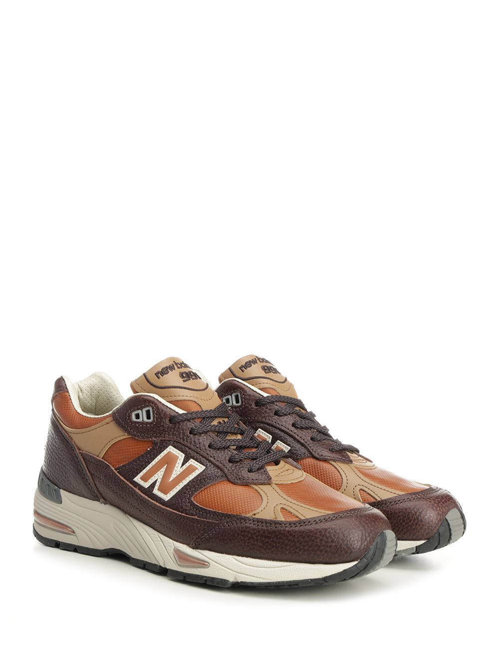 New Balance 991 Chocolate Plum - Caramel Cafe Leather Sneakers - Marrone | 846d54cacb7a068d404537e63c70e2e09cfa4132