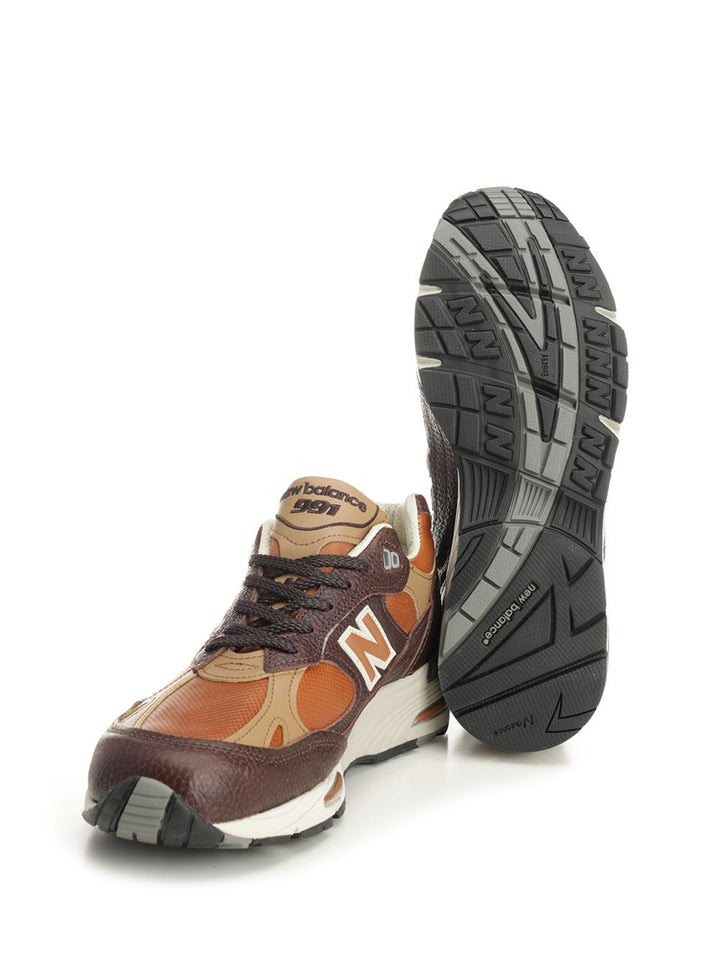 New Balance 991 Chocolate Plum - Caramel Cafe Leather Sneakers - Marrone | c8030c4d7aa938a39202d9b59a28a87d1657cfec