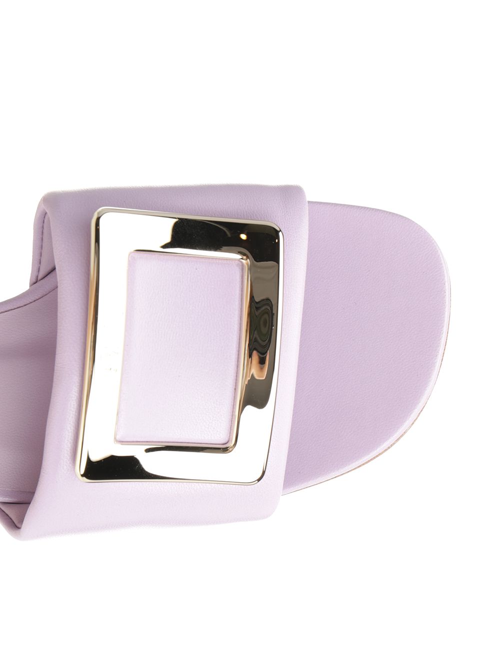 Roger Vivier Belle Vivier Leather Mules Sandali - Violet | b8fe086fa39504b0c5f677f8b46bf48a224ac955