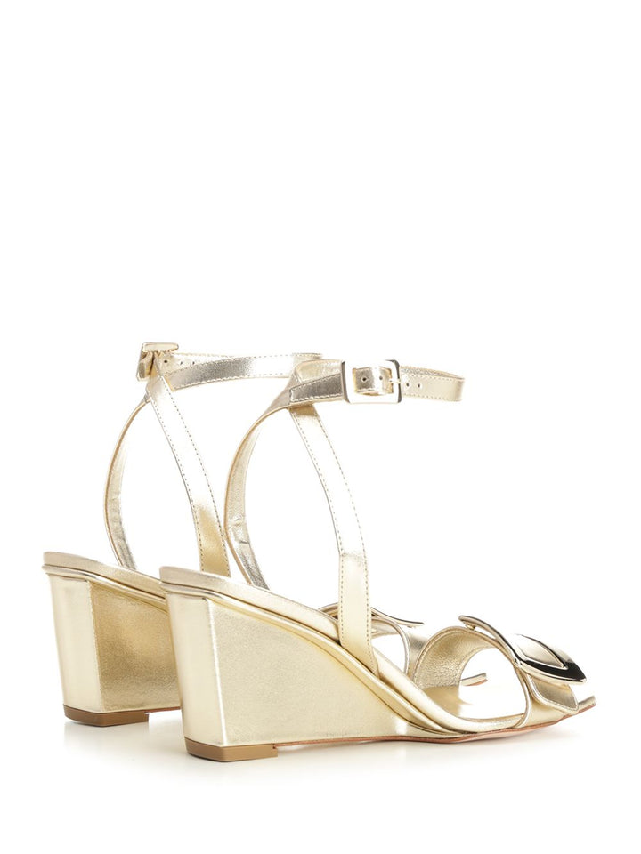 Roger Vivier Belle Vivier Wedge Sandali - Oro | 33cce534fd6b924979a3914422cb3bbc63937f93