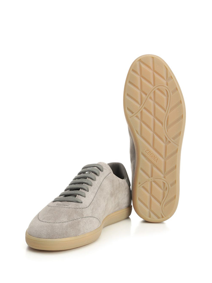 Ermenegildo Zegna New  Suede Sneakers - Beige | abc99c1bbde4ca90b44ee3d6a821898d370ed191
