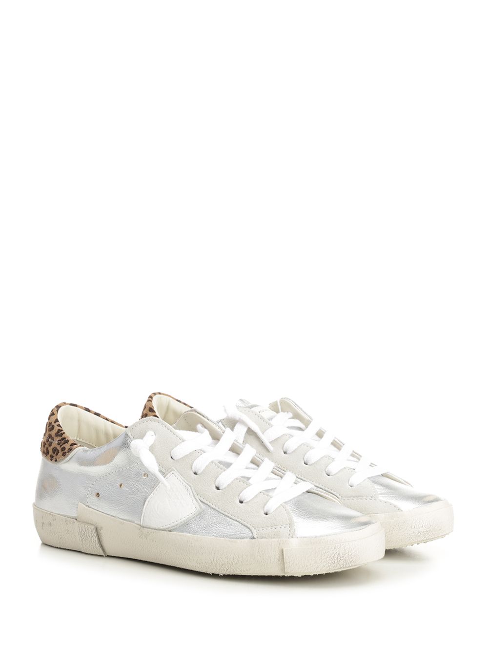 Philippe Model Prsx Low Woman Sneakers - Silver | 0ee71559fffe8c865c53f9dd09fea2f920f81807