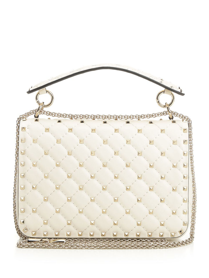 Valentino Garavani Rockstud Spike Shoulder Bags - Beige | 519b4fc14597355fa7fa94e2cd71108f572f237b