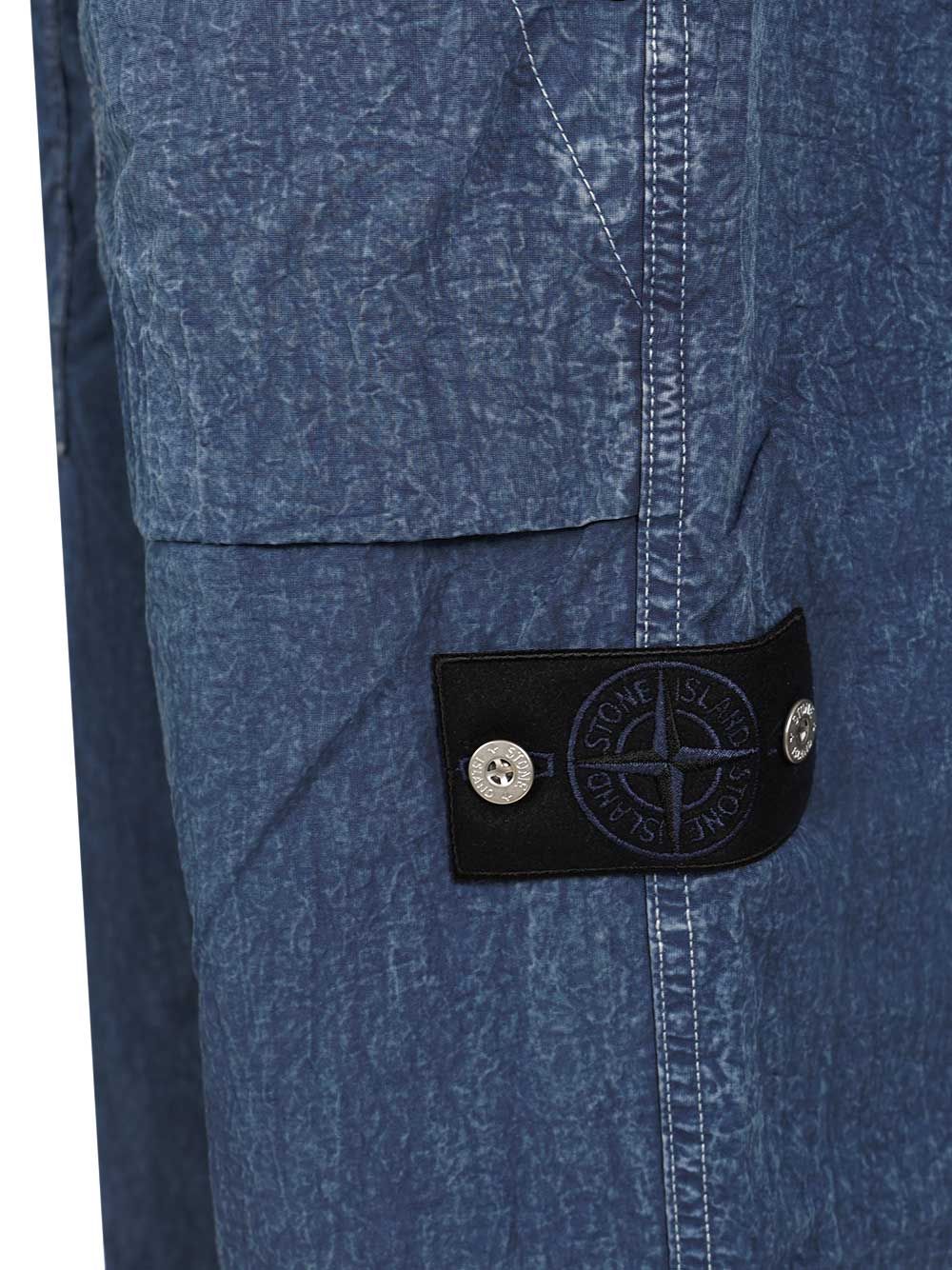 Stone Island Denim Research Hollow Fibre Nylon Indigo-Tc + Marmo Corrosion Indigo Trousers - Blu | 83cbde159b07a3d7c4859b5502f650af4b4395c7