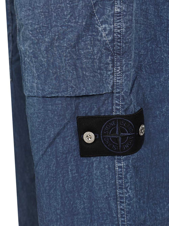 Stone Island Denim Research Hollow Fibre Nylon Indigo-Tc + Marmo Corrosion Indigo Trousers - Blu | 83cbde159b07a3d7c4859b5502f650af4b4395c7