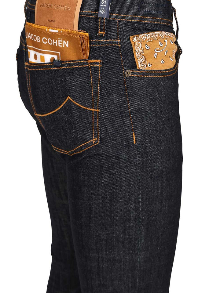 Jacob Cohen 5 Pkt Slim Fit Bard V1 11 Oz Blu Salpa Beige Jeans - Blu | e1f6521a15ce6dca1cd863b7ce6824a236edba81