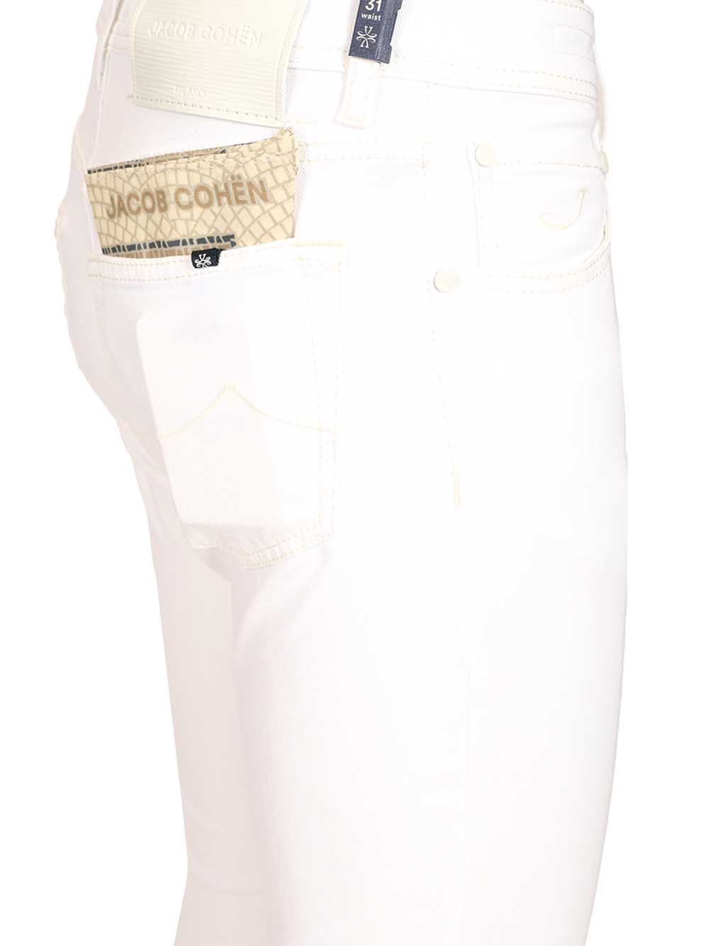 Jacob Cohen Pant 5 Pkt Slim Fit Nick L1 Salpa Bianca 9 Oz Jeans - Bianco | d49f34ff65e033845ebbf73c472999b6e7f8e224