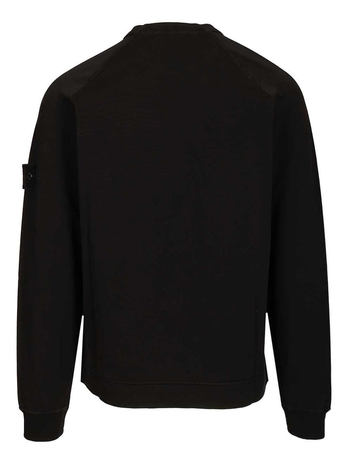 Stone Island Ghost Sweatshirt Stretch Cotton Fleece, Garment Dyed S.I. Ghost Sweatshirts - Nero | 2cfa80cc7e6efa6496012faead7fe84865de3f51