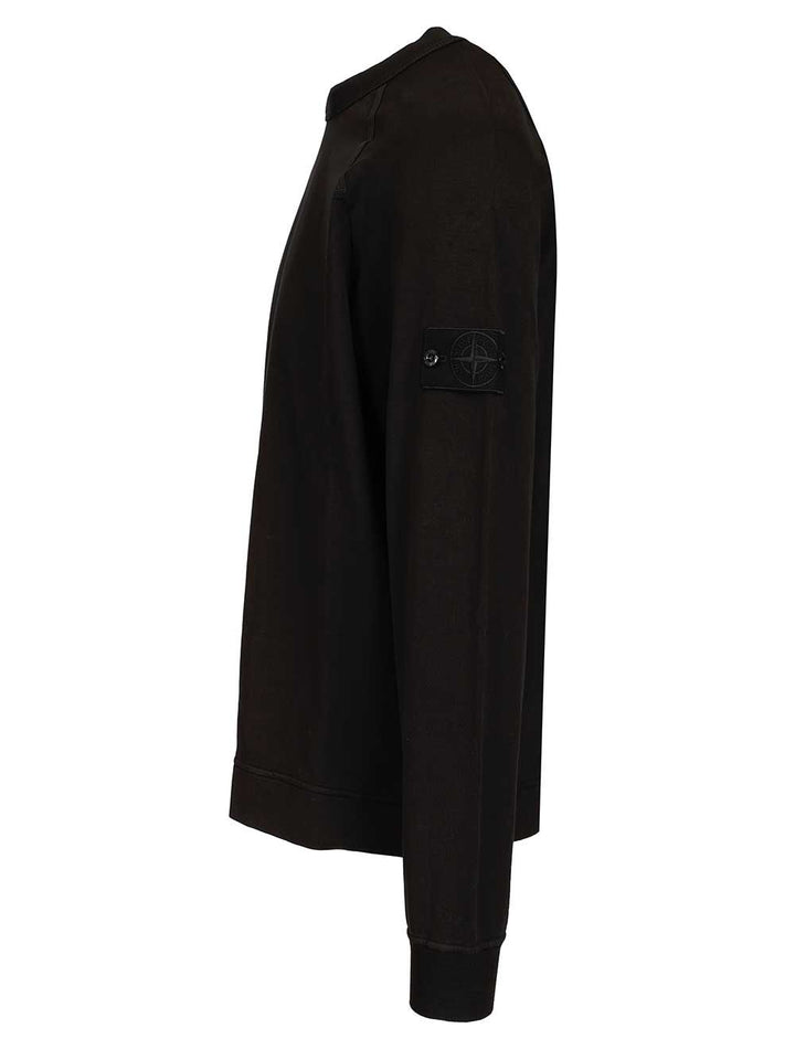 Stone Island Ghost Sweatshirt Stretch Cotton Fleece, Garment Dyed S.I. Ghost Sweatshirts - Nero | 18eddc0ed893a86ced29fb1ded271f206e2412d9