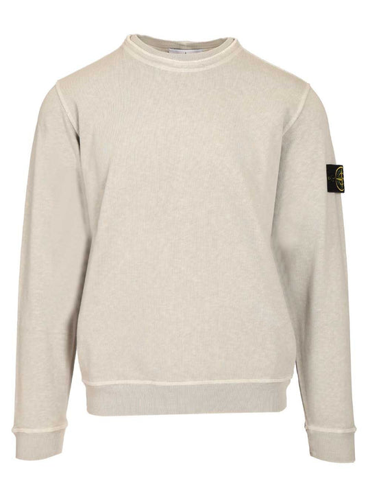 Sweatshirt In Malfilé Cotton Sweatshirts Grey