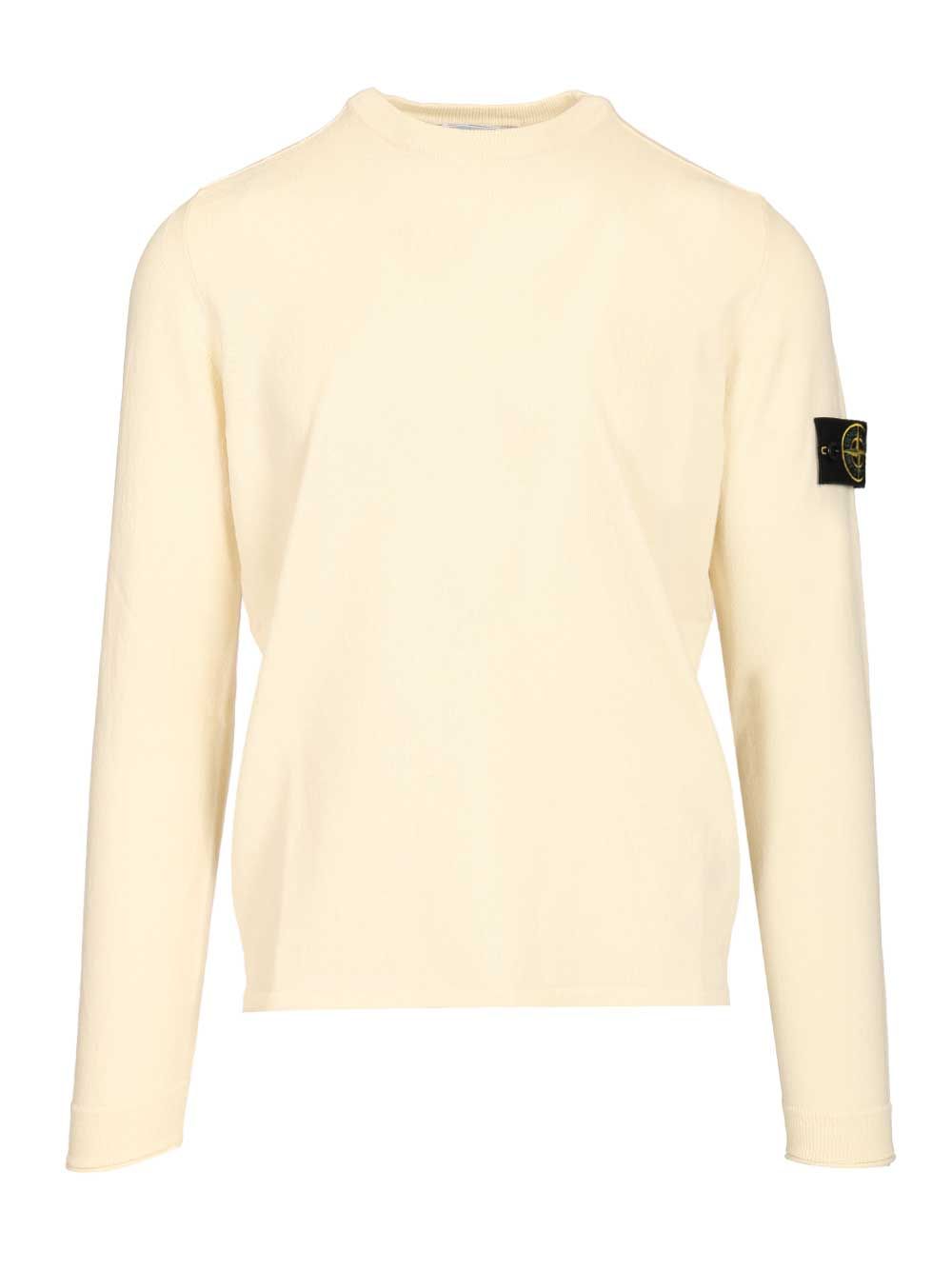 Stone Island Lightweight Organic Cotton Sweater Knitwear - Bianco | ade20d5b6d98729613b7ba58621dfa24c66de92c