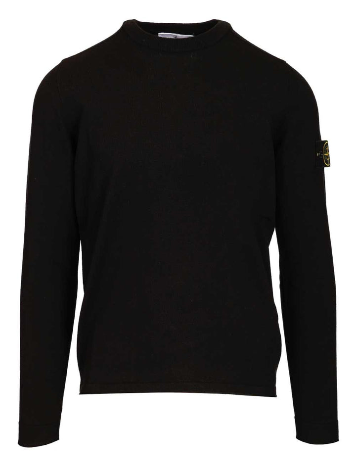 Stone Island Lightweight Organic Cotton Sweater Knitwear - Nero | 9466c3c1af3018ee6fddafeda2b34954d3d9801d