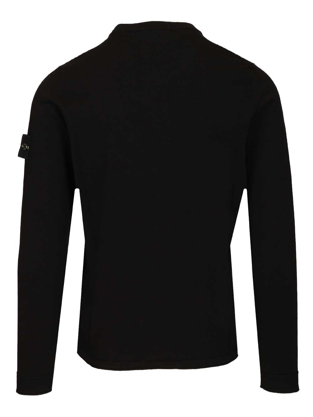 Stone Island Lightweight Organic Cotton Sweater Knitwear - Nero | b773dfccf68aad223f37210fa385b798bb555b52