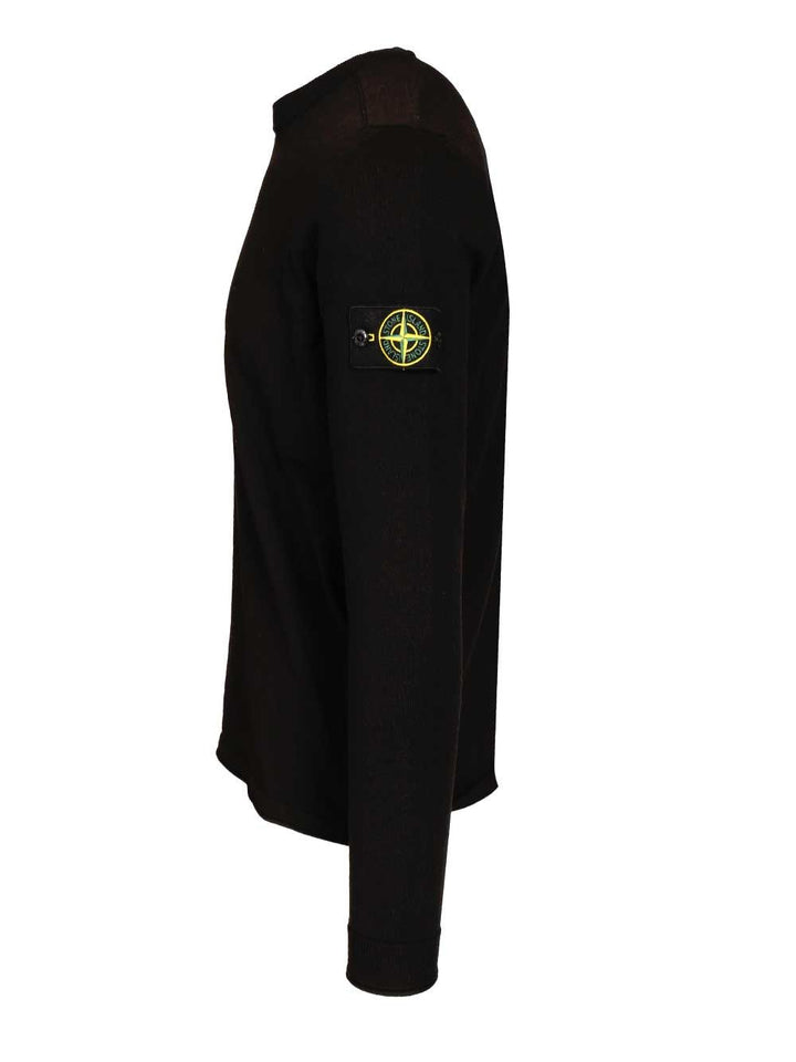 Stone Island Lightweight Organic Cotton Sweater Knitwear - Nero | 0111fd3e4244f8f954b7418d49b813484287e0d8