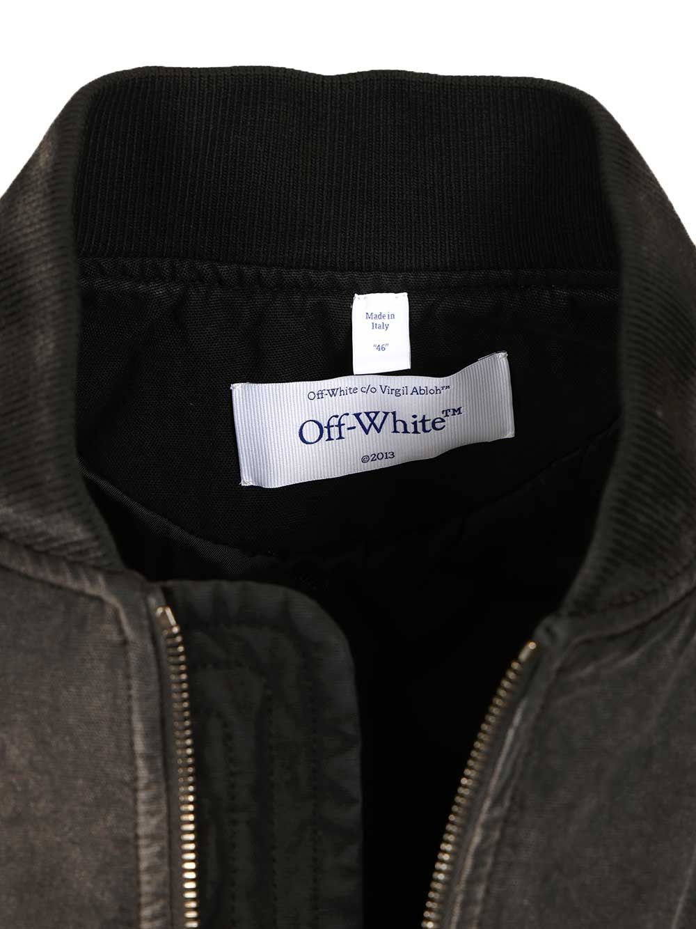 Off-White Owr Grad Cot Reg Bomber Black Giacche - Nero | ff560fd086b496f7df4d791eac7ddfb2988edd10