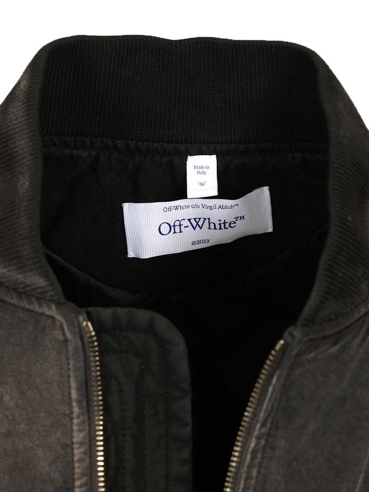Off-White Owr Grad Cot Reg Bomber Black Giacche - Nero | ff560fd086b496f7df4d791eac7ddfb2988edd10