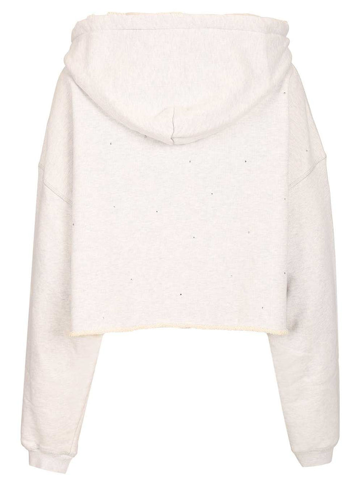 Golden Goose Deluxe Brand Star Crop Sweatshirt Sweatshirts - Grey | f2e440234583d06c3127756c74fd24c8efd77db2