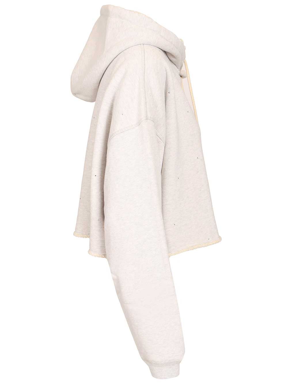 Golden Goose Deluxe Brand Star Crop Sweatshirt Sweatshirts - Grey | a7ec82ada4acadaa7441c82446dbd70c7cacb232