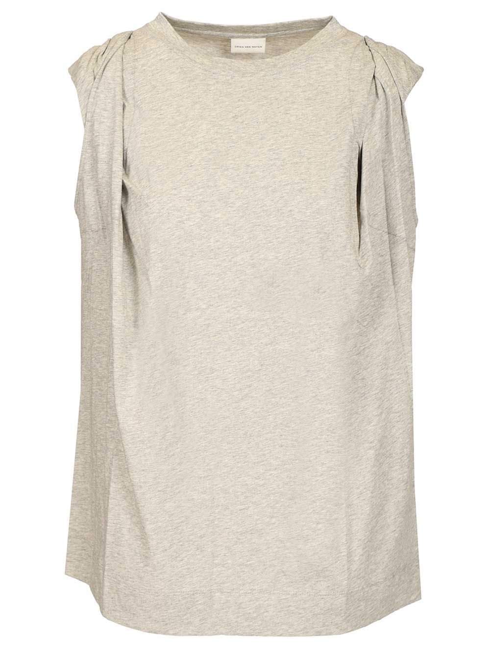 Dries Van Noten Hutty Jersey Top Top - Grey | 2e443d1f88bcdd71b8567466ec343a7c81be71c7