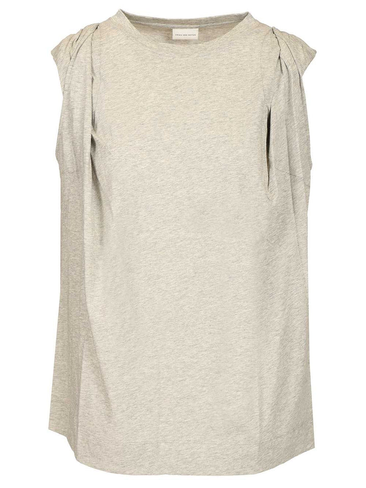 Dries Van Noten Hutty Jersey Top Top - Grey | 2e443d1f88bcdd71b8567466ec343a7c81be71c7