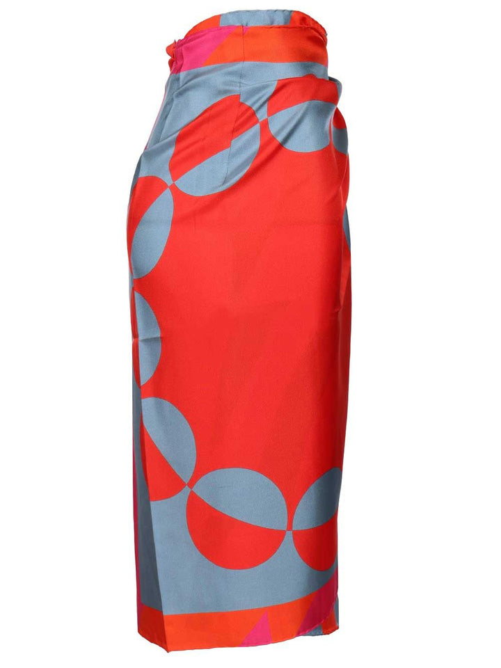 Dries Van Noten Scarfy Skirt Pareo Geometric Print Gonne - Multicolor | f901d026a3f857b5a7ecf01f20548b24de157236