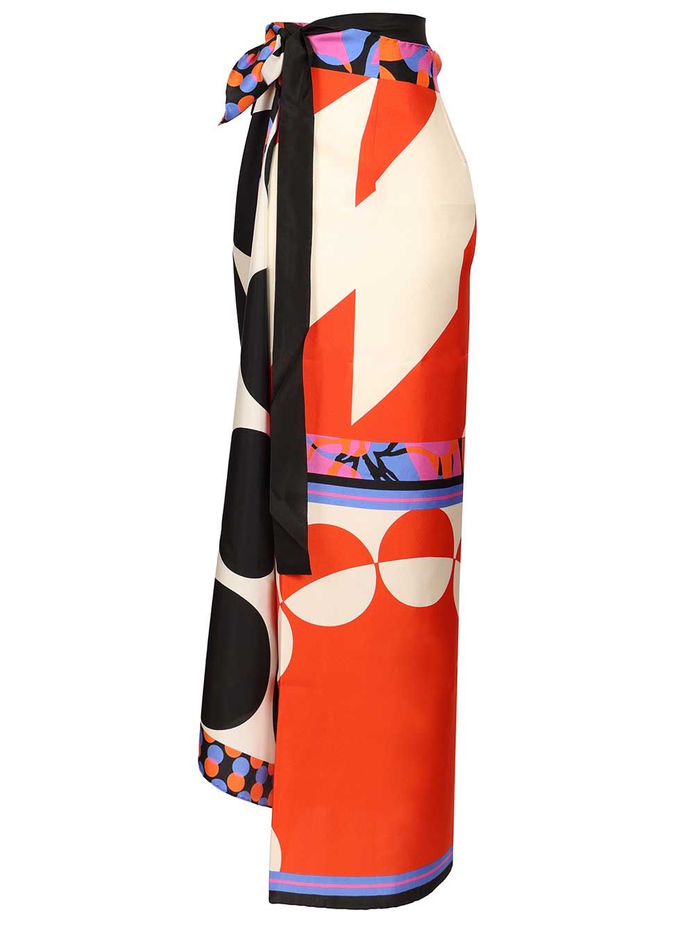 Dries Van Noten Scarfy Long Skirt Pareo Geometric Print Gonne - Multicolor | 6901c257bf21b70168482897c2c5d4480185bf1c