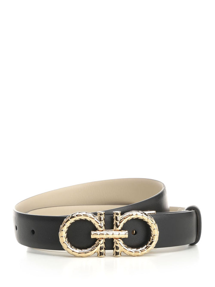 Ferragamo Reversible And Adjustable Gancini Belt Cinture - Nero | b4eb958cfde1447b0180bf520a50d73a00836851