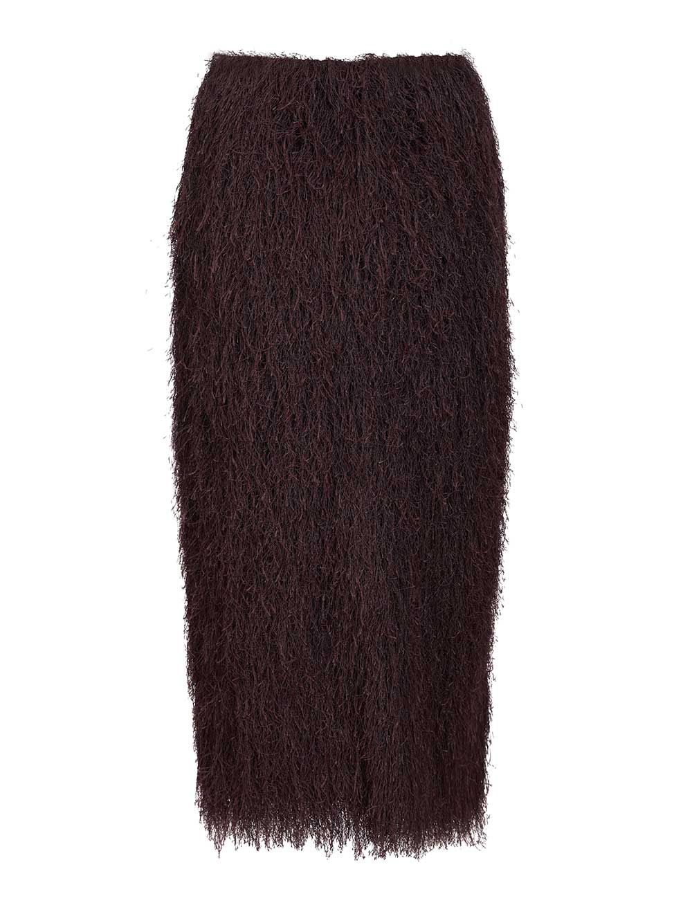 Dries Van Noten Sokna Skirt With Fringe Gonne - Violet | 50151deaca5acf1f3504eeaec5334790cd29f95d