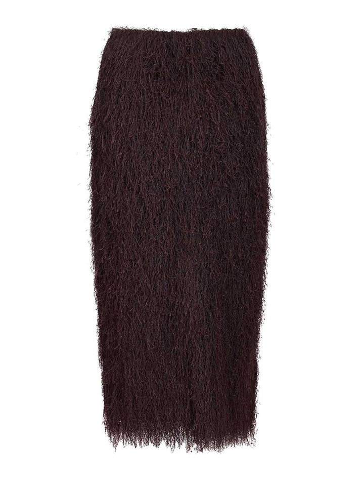 Dries Van Noten Sokna Skirt With Fringe Gonne - Violet | 50151deaca5acf1f3504eeaec5334790cd29f95d
