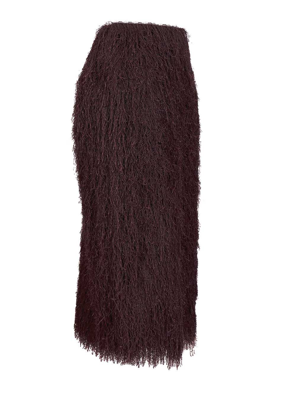Dries Van Noten Sokna Skirt With Fringe Gonne - Violet | a18e96708bcd13c5e38ddd60114363941f044023