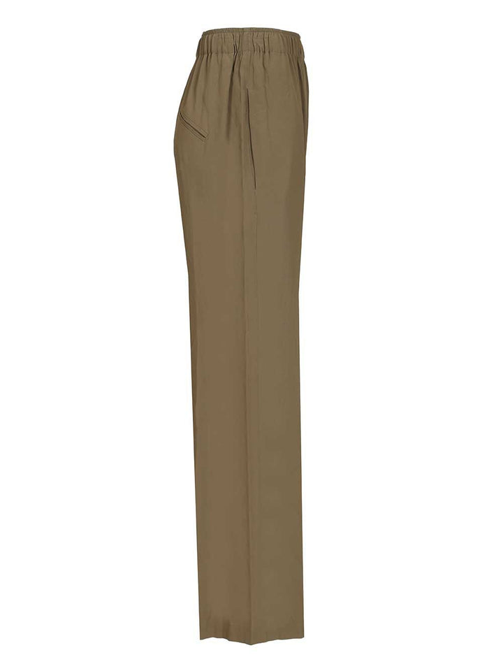 Federica Tosi Crêpe De Chine Trousers - Verde | 2dc4eda6437df52f326950deccce69f5c66fa85c