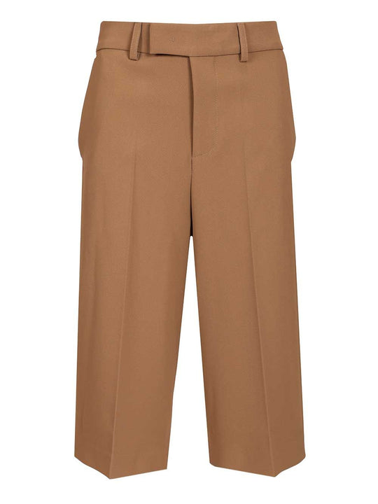 Bermuda No Pinces In Cady Trousers Beige