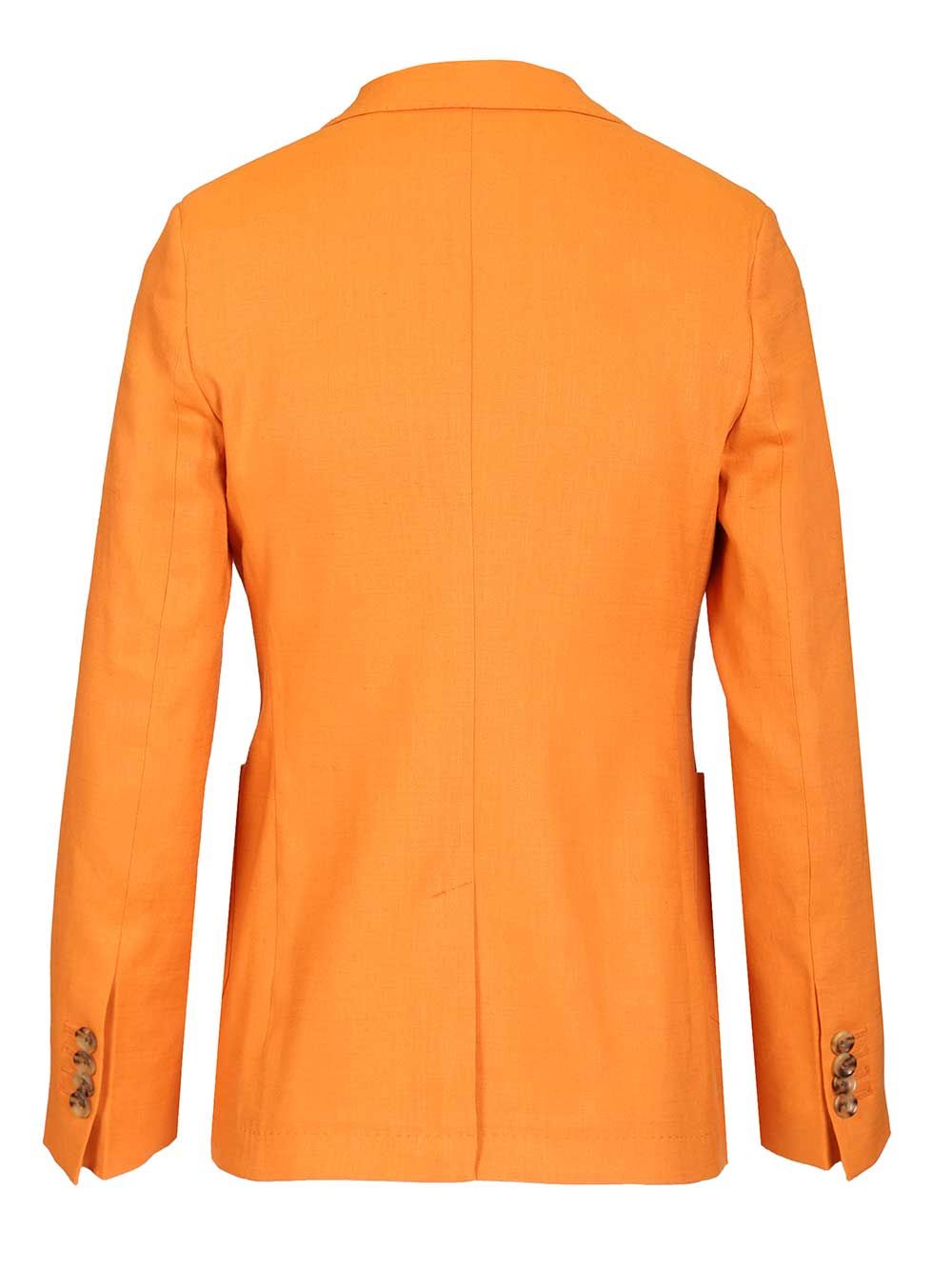 Latorre Single-Breasted Linen Blend Blazer Giacche - Arancione | b7878baecf1f1e99cd5d37a49d338126e53f70e2