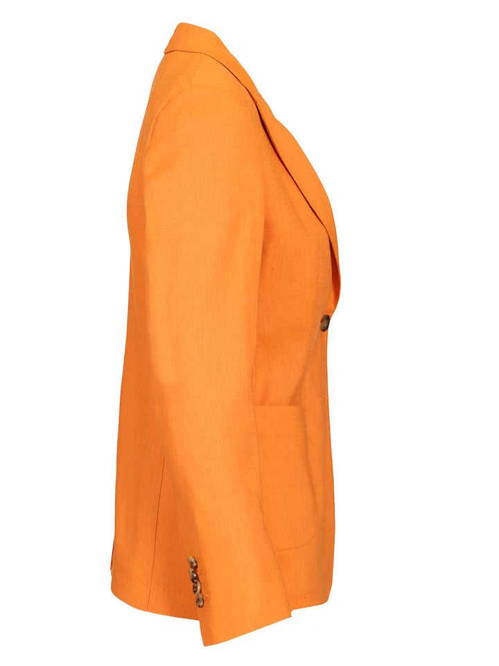 Latorre Single-Breasted Linen Blend Blazer Giacche - Arancione | c738f0deda197fafa0d1fbe8fb3ed432b946b13c