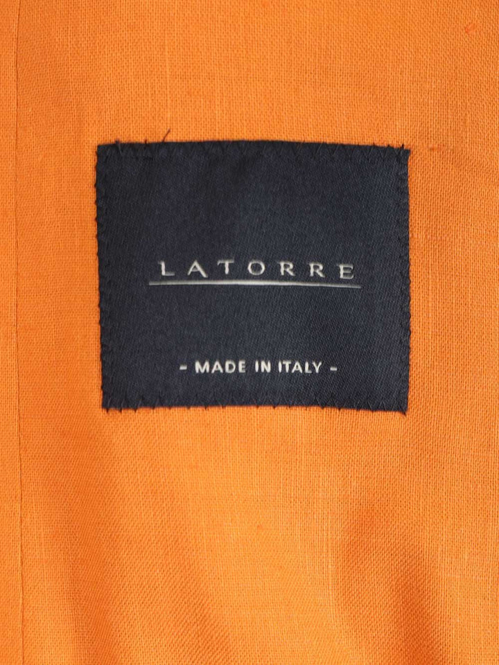 Latorre Single-Breasted Linen Blend Blazer Giacche - Arancione | db4602a5e7134757be07c096728cbdf410c6db16