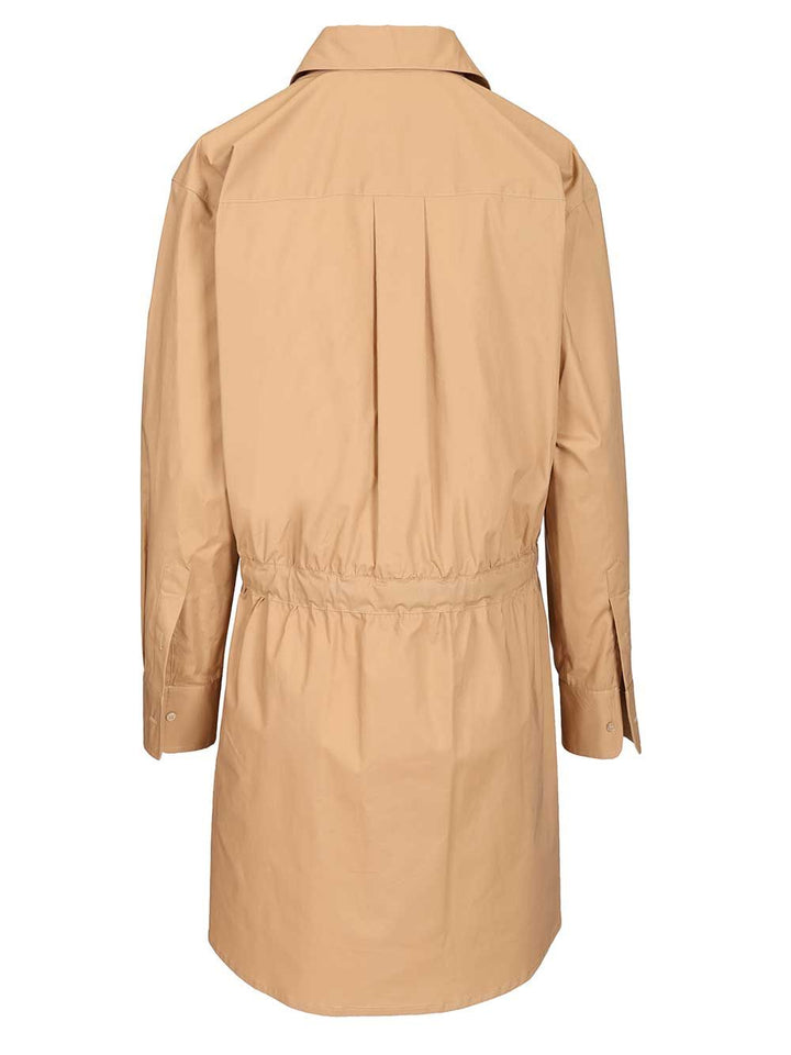 Federica Tosi Abito In Popeline Con Cintura In Pelle Abiti - Beige | cb7787698f20b18f0628d283ed4beae8280d17a8