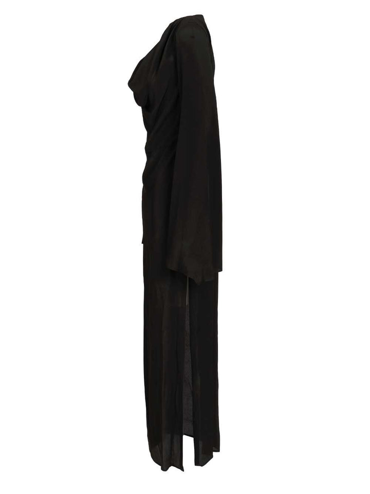 Federica Tosi Long Draped Dress Abiti - Nero | 7bc1e6ddaf241acaff8bcb80357a6fbba87475b0